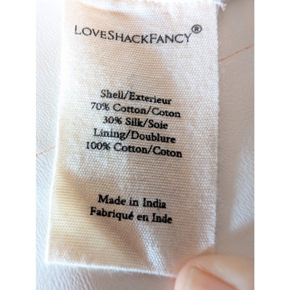 LoveShackFancy Aldina Ditsy Floral Ruffle‎ Mini Dress Lace Trim Size S - Picture 6 of 7